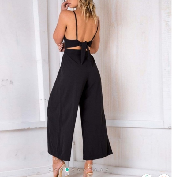 Pants - Elegant Open Back Jumpsuit
